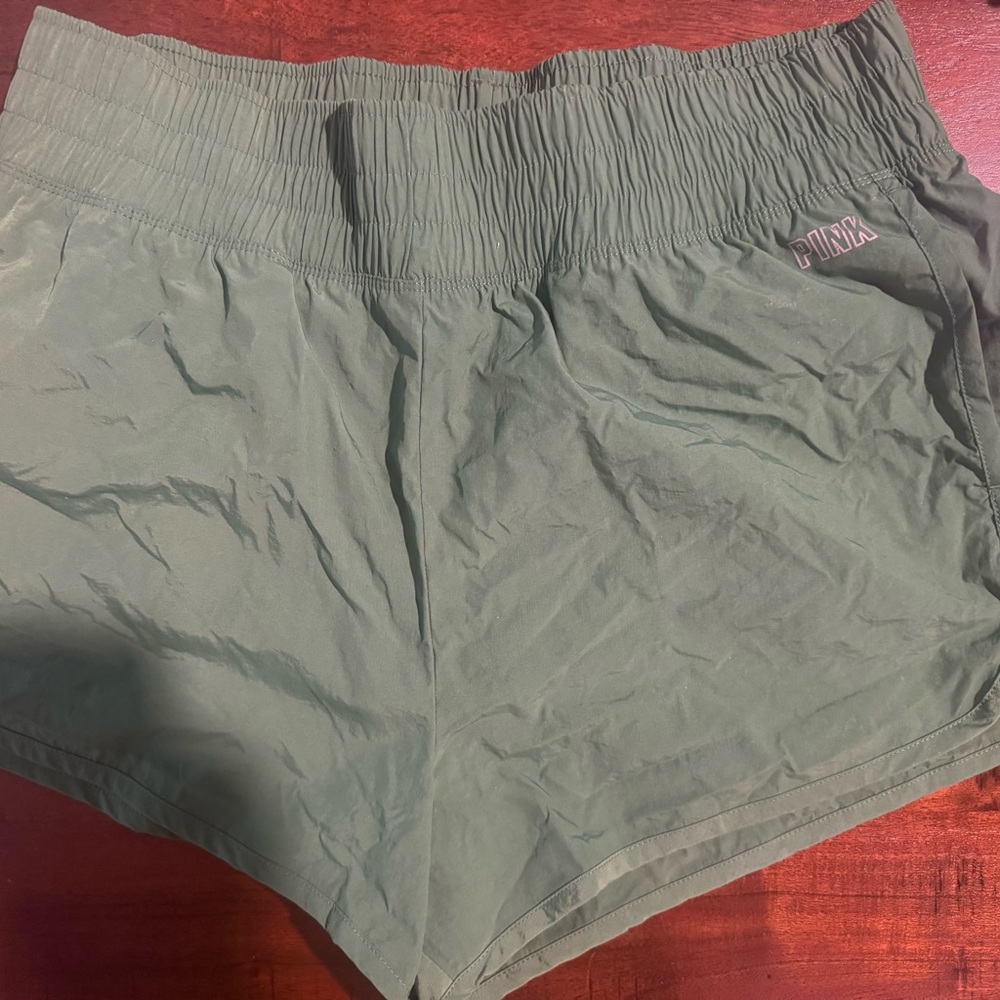 PINK Victoria's Secret Olive Athletic Shorts